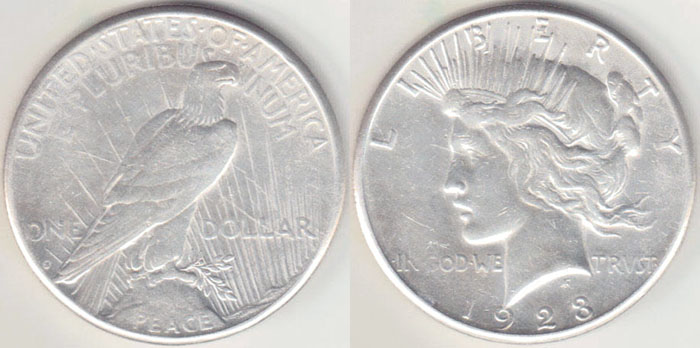 1923 S USA silver $1 (Peace) A001434